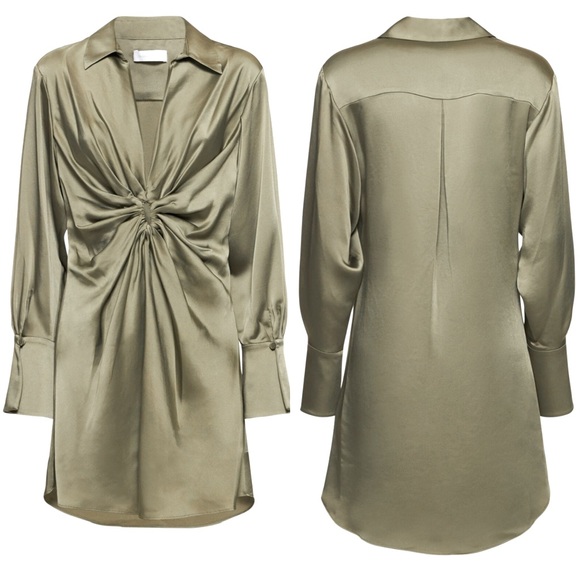 NWT JONATHAN SIMKHAI Roma Mini Dress in Willow Size Small - Picture 5 of 12